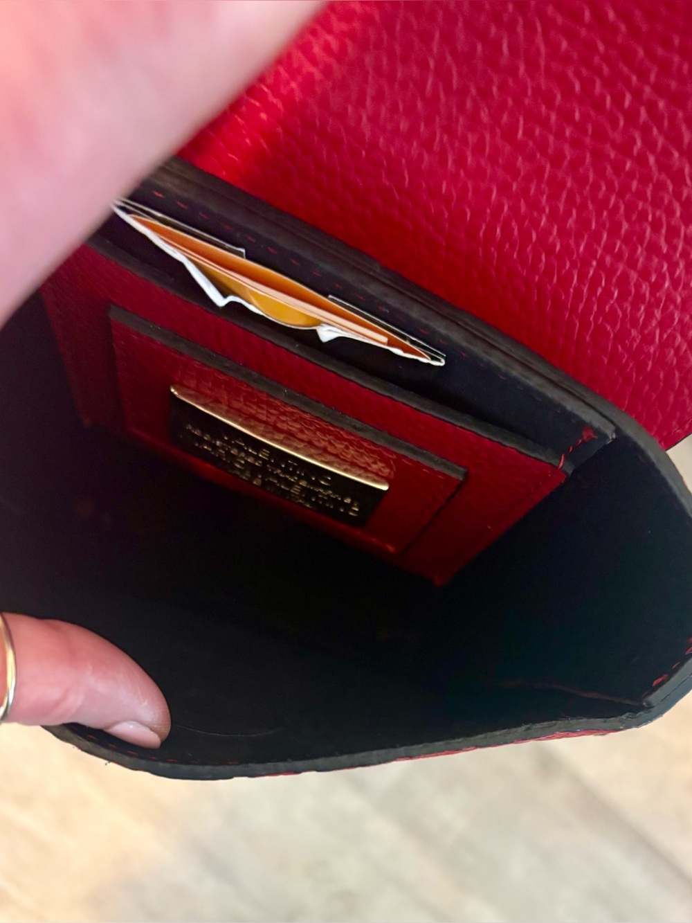 Valentino by Mario Valentino Salma Embossed Leather Crossbody Bag NWOT Red Italy - Picture 6 of 16
